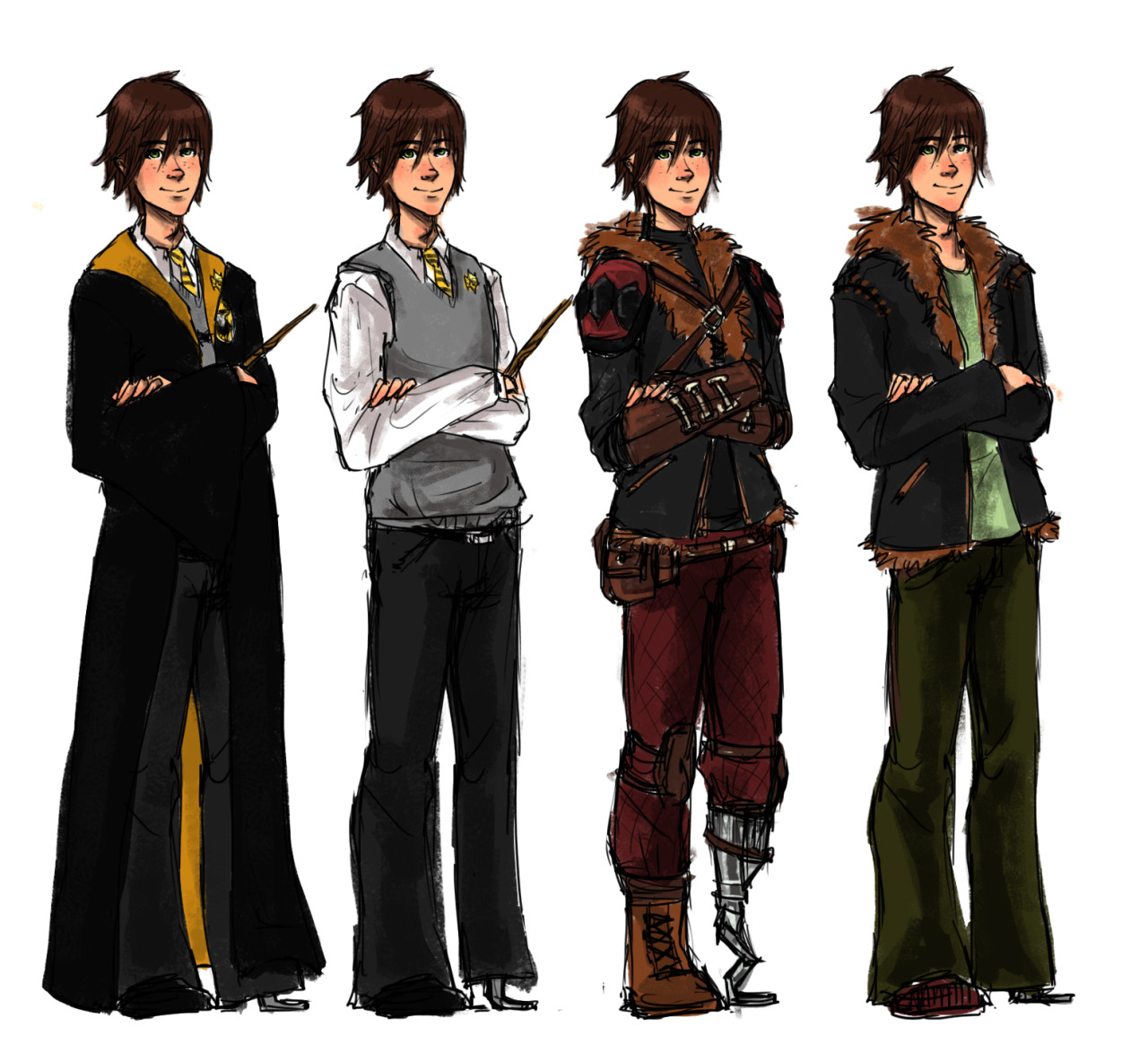 zee-art-fart:   someone requested all of the outfits in one post. The first one shows