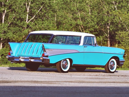 theoldiebutgoodie:1957 Chevrolet Bel Air Nomad.