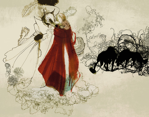 dustjacketlust:Daniel Egnéus’s stunning illustrations for Little Red Riding Hood (part 1 of 2).