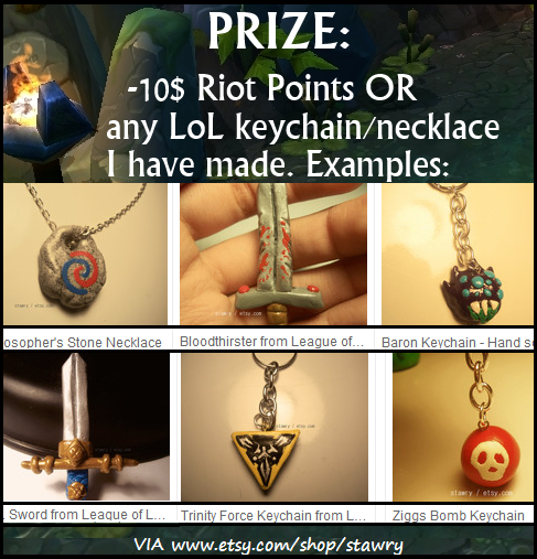 weagueofwegends:  Hi everyone I’m holding another giveaway. To see all the choices