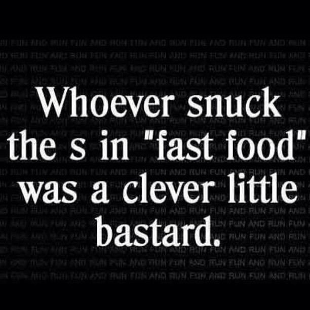 Lol  gave me a grin. Truth.  Unless you&rsquo;re eating to meet your macros.