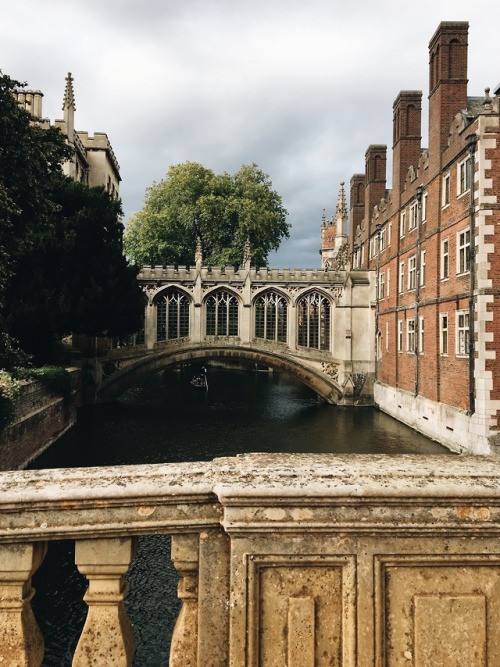 jawnkeets:bridge of sighs and st john’s college chapel, cambridge