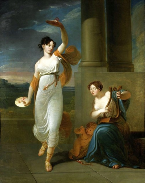 Portrait of Maria Mirska, Adam Napoleon Mirski and Barbara Szumska (c.1808). Jan Rustem (Armenian, 1