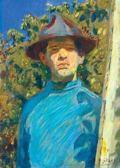 alongtimealone2:Bela Czobel (Hun. 1883-1976)Self portrait with hat (1903)