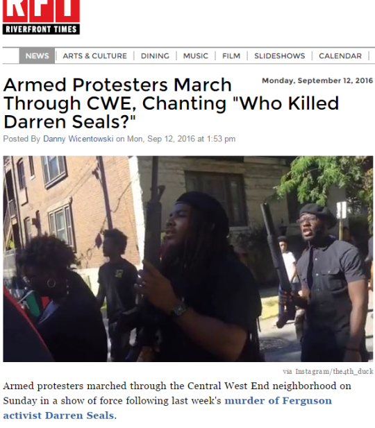 4mysquad:  vanguardtotherevolution:  mandingokanish:  4mysquad:     Video footage shows a group of some 20 to 30 people walking along residential streets on their way to the area’s bustling business district, chanting “Who killed Darren Seals?”
