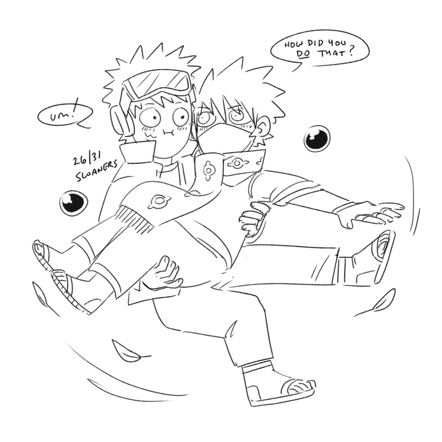 obito manifesting weird powers - more dimensional collapse AU  --- kakaobi doodle advent (26 of 31)