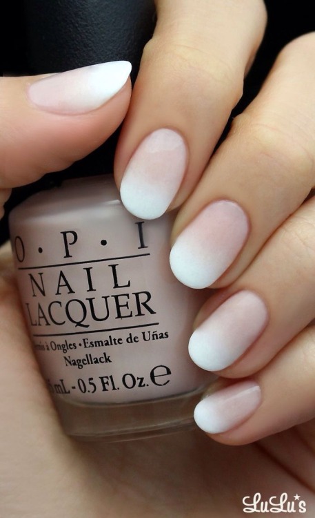 Classic french tip nails