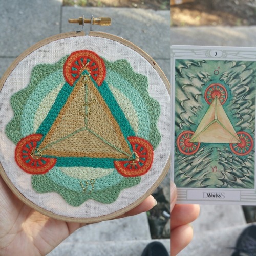 kojoteundkraehe: fairshadowmakes:  Embroidered Thoth Tarot. I can’t remember if i ever posted these 