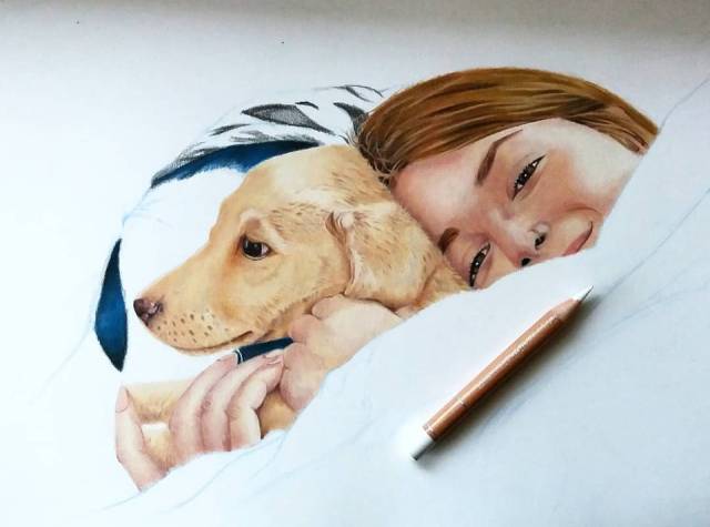 [OC] Cute portrait commission I did back in 2020 #Cute#Sweet#Aww#awesome