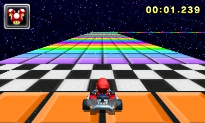 nothingbutgames: The Rainbow Road from Super Mario Kart (1992) is the track that