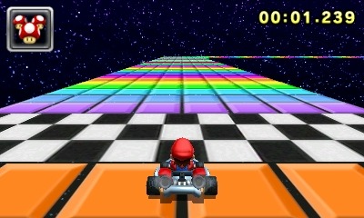 nothingbutgames: The Rainbow Road from Super Mario Kart (1992) is the track that has appeared the most times in Mario Kart games, reappearing in Mario Kart: Super Circuit (2001), Mario Kart 7 (2011) and Mario Kart 8 (2014).