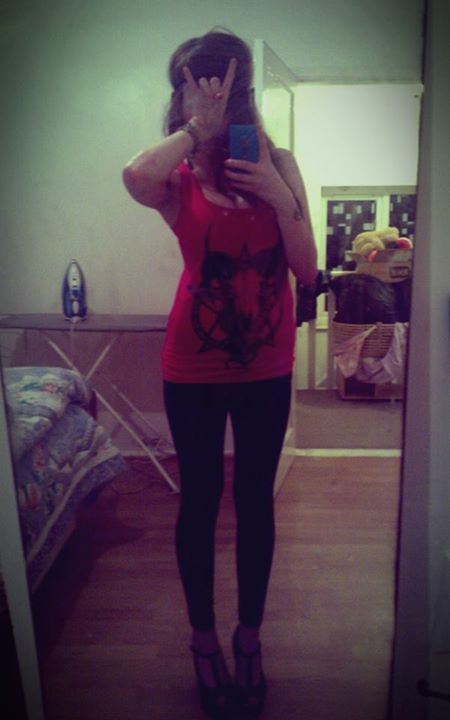 crumpledforeskin:  Chris (my friend that painted me) sent me a few tees and vests