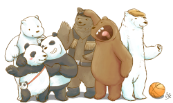 boshypastrana:  We Bare Bears X Shirokuma Cafe