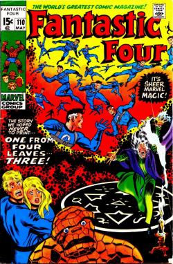 themarvelwayoflife:  Original and reprint. Fantastic Four #110 (1971) by John Buscema and Joe Sinnott and Marvel Selects: Fantastic Four #4 (2000) by Alan Davis.