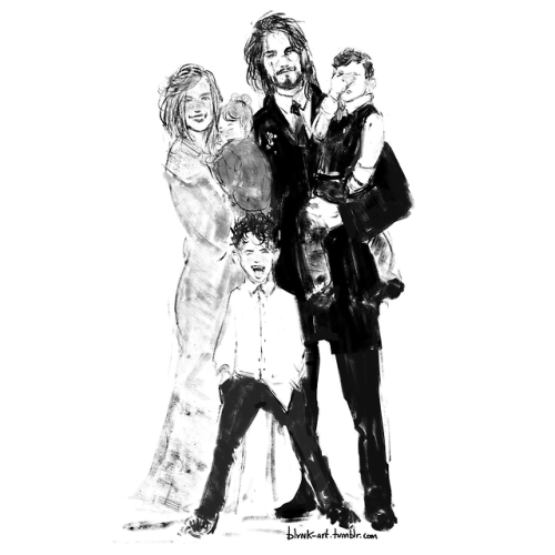 blvnk-art:Official picture of Potter Family during Ministry’s Official Cerimony of Harry Potter’s Of
