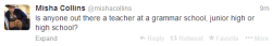 Playapaul:  Misha Collins. 