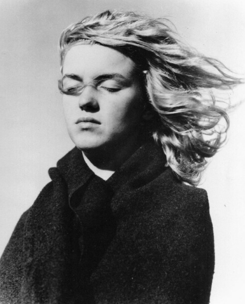 Two sides of a Gemini: a young Marilyn Monroe photographed by Andre de Dienes in the 1940s.