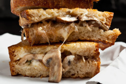 do-not-touch-my-food:  Grilled Cheese with Gruyère, Mushrooms, Shallots and Thyme