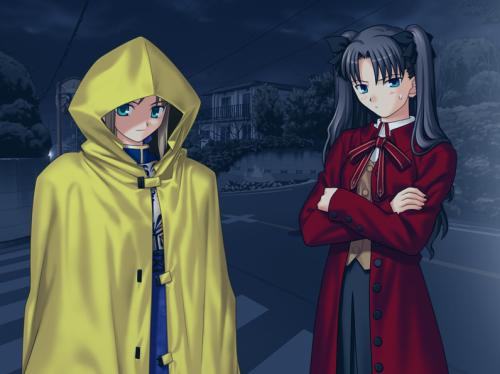 evangelikon:Saber looks ridiculous in a poncho