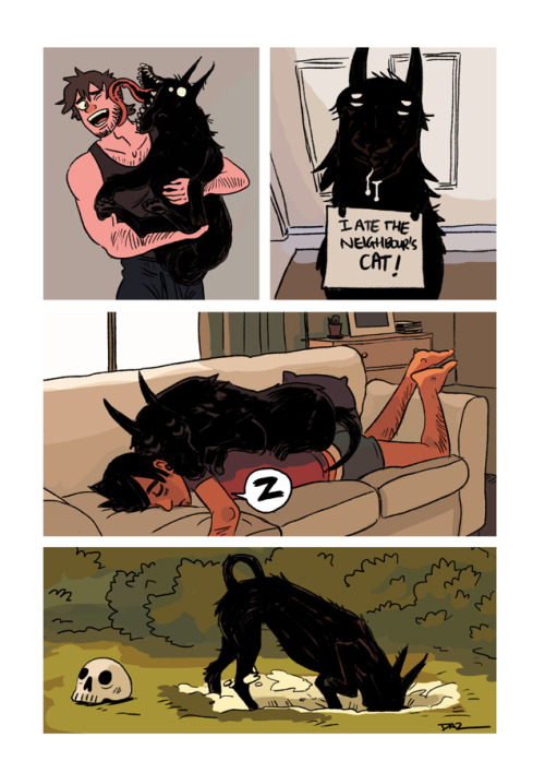 tobiasandguy:019 - Hellhound Just Vlad doing dog stuff… ruff said. 