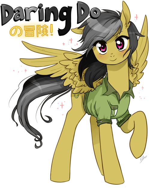 (( i was commissioned to draw what Daring Do would be like in...
