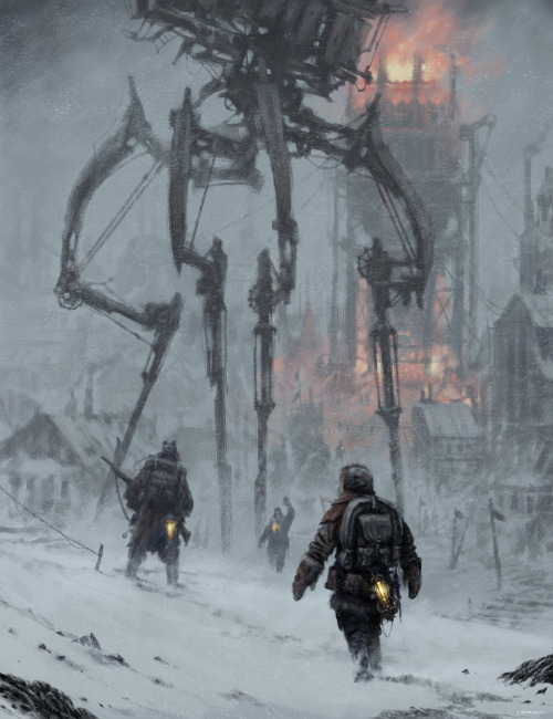 jakubrozalski:   ‘ Welcome to New London  ‘As you probably know, I very rarely decide to work on projects other  than my own, except for my friends and people whose work I respect very  much. This is exactly the case of ‘Frostpunk The Boardgame’