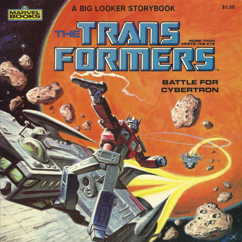 Transformers G1 artwork by Earl Norem - from Big Looker Storybook “Battle for Cybertron.”