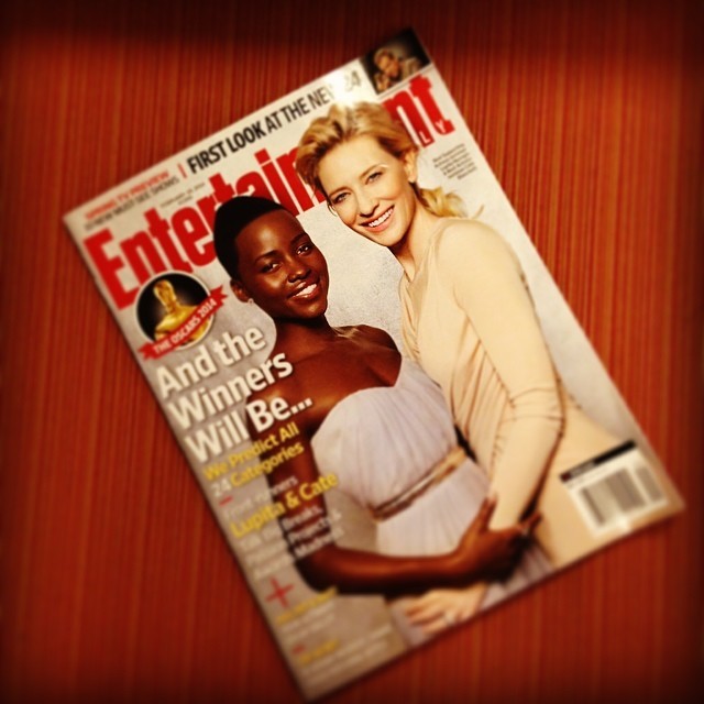 Congrats to Lupita Nyong’o on being named @peoplemag’s most beautiful! #TBT to when she graced our Oscars 2014 cover alongside Cate Blanchett.