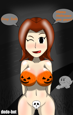 dodo-bot:  Happy Halloween !!!!!made another mii gunner pic i hope you like :)