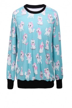 iloveyoucy:   diannaasimonss:  Today we have a lovely cat theme Embroidered Cat Sweater Cute Cat Hoodie Kitten Sweater Blue Cat Sweater Peter Pan Collar Round Cat Print Cat Print Overlay Lovely Pink Cat Dark Cat Sweater Dark Kitten Sweater  I want them