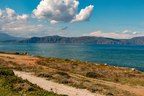 A February’s day.The Cretan coast, 2018.
