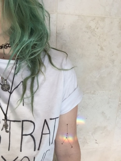 galacticexploit:got my second tattoo a couple days ago, and this rainbow presented a perfect photo o