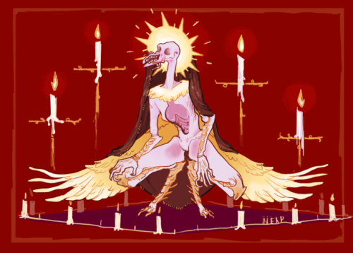neap: summoned here to feast on sinners(warm-up that got out of hand. finally drew this design from 