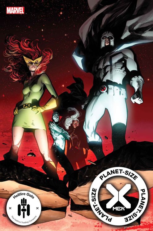 Marvel comics for June 2021: this is the cover for Planet-Size X-Men #1, drawn by Pepe Larraz.