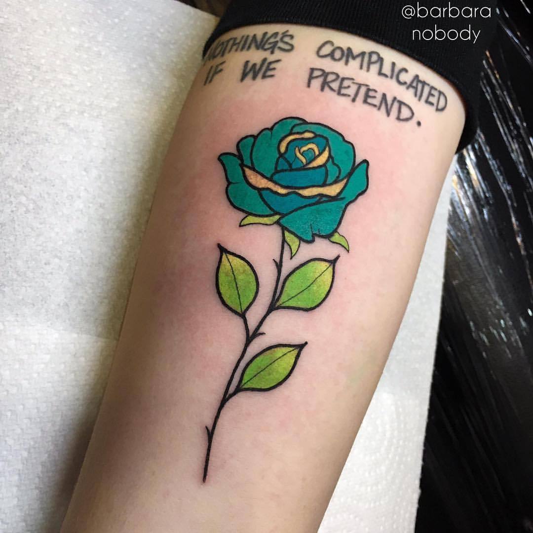 Green rose Tattoo  Rose tattoo Green rose Tattoos