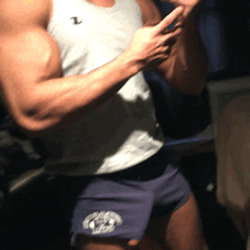 markowms:  Bulked up dude with his dick peeping