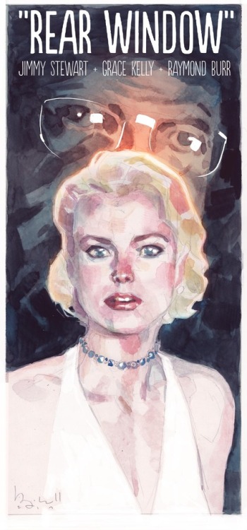 watercolor commission from #tampabaycomiccon, #gracekelly in my favorite film #rearwindow. likeness 