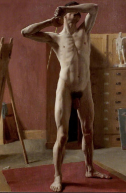 gayartists:Standing Male Nude (1896), Harold Knight 