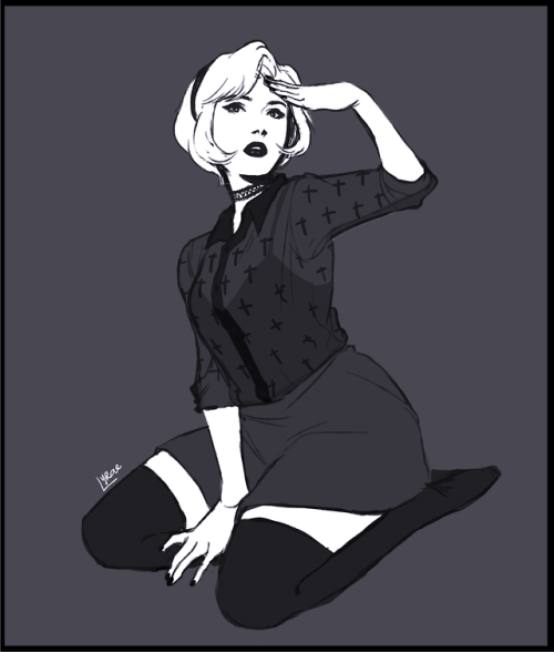 ly-rae:i missed my wife so i drew her in some of my clothes hhh