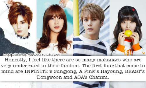 Unpopular K-pop Opinions — Honestly I feel like there are so many  makanaes...