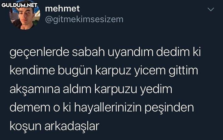 geçenlerde sabah uyandim...