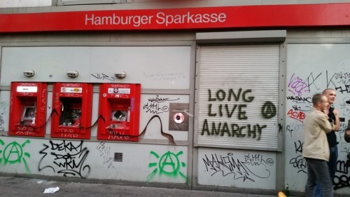 Some of the graffiti seen around Hamburg following the G20 protests from July 6 - 8, 2017