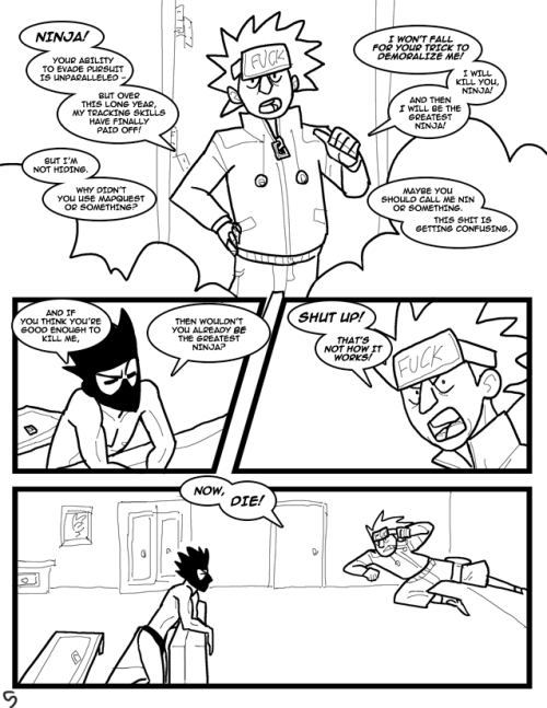 Ninja Legend of Ninja the Shinobi - 1/3Back in 2011 I and a bunch of my friends drew for 24 Hour Comic Day, which is a day where you draw 24 comics pages. In 24 hours. Pretty self explanatory.Anyway - this living, breathing shitpost of a comic was my