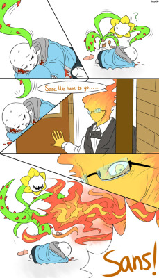 mooncatyao:  [Golden flower-3] Grillby &