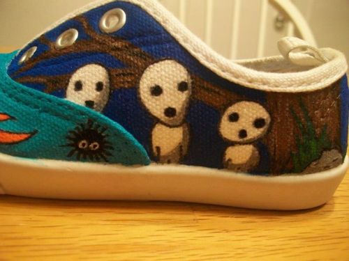 wearmyart: Hand painted ‘Studio Ghibli’ custom kids shoes My Etsy is now open! Visit at: www.etsy.co