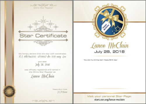  Lance Happy B day～～～！  I did your named to the Star in Leo! A gift for you <3 <3 <3 When w