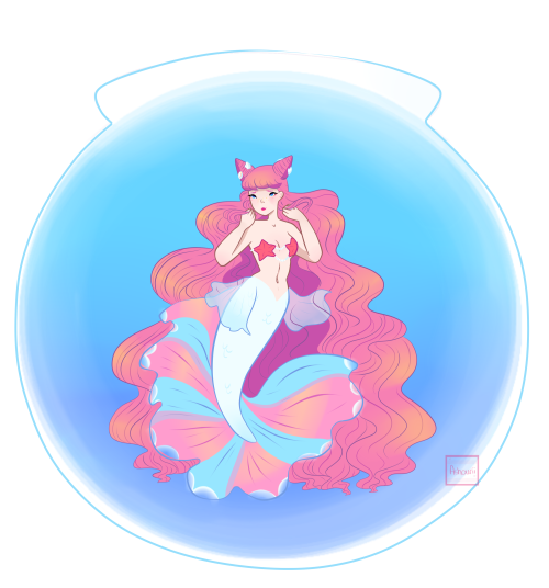 My last MerMay piece for 2020~ Celeste as a mermaid. 