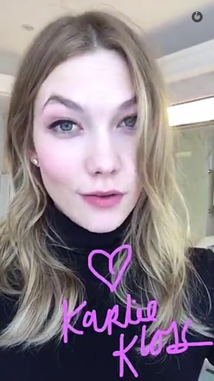 karlieklossdaily:  Karlie on the Women Can snapchat story