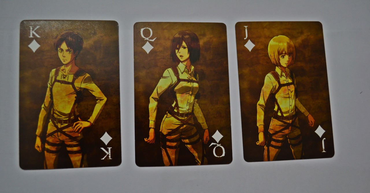 riva-and-eren:  redtoken:  Attack on Titans Cards  NO. Levi is the queen.  