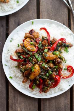 do-not-touch-my-food:  Chili Pork and Tangerine Stir Fry